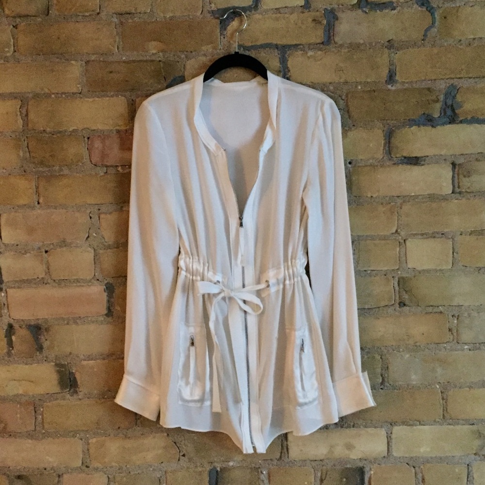 HOST PICK ✨Silk tie waist tunic jacket